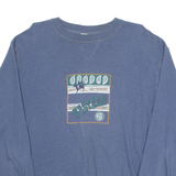 BODY TIME Lightweight Western Mens Sweatshirt Blue Crew Neck S
