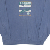 BODY TIME Lightweight Western Mens Sweatshirt Blue Crew Neck S