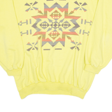 EDITH KUMAR Mens Sweatshirt Yellow Crew Neck M