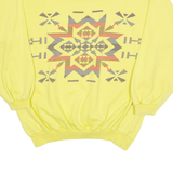 EDITH KUMAR Mens Sweatshirt Yellow Crew Neck M