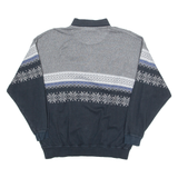 C&A 1/4 Zip Mens Sweatshirt Grey Collared XL