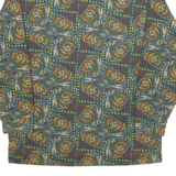 DECATHLON Abstract Mens Sweatshirt Green 1/4 Zip XL