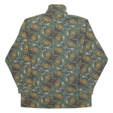 DECATHLON Abstract Mens Sweatshirt Green 1/4 Zip XL