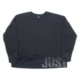 NIKE Lightweight Womens Sweatshirt Black Crew Neck L