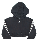 ADIDAS Cropped Womens Black Hoodie XS