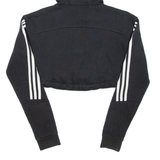 ADIDAS Cropped Womens Black Hoodie XS