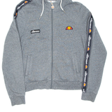ELLESSE Womens Grey Hoodie Full Zip UK 12