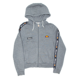ELLESSE Womens Grey Hoodie Full Zip UK 12