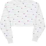 CHAMPION REVERSE WEAVE Cropped Womens Purple Hoodie M