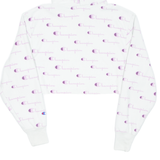 CHAMPION REVERSE WEAVE Cropped Womens Purple Hoodie M