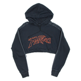 ADIDAS Cropped Womens Black Hoodie UK 6