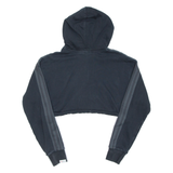 ADIDAS Cropped Womens Black Hoodie UK 6