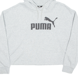 PUMA Cropped Womens Grey Hoodie M
