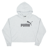 PUMA Cropped Womens Grey Hoodie M