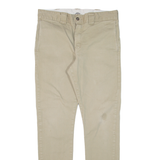 DICKIES Workwear Mens Trousers Beige Slim Skinny W32 L28