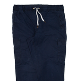 TOMMY HILFIGER Cargo Womens Trousers Blue Regular Tapered W35 L24