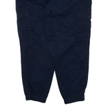 TOMMY HILFIGER Cargo Womens Trousers Blue Regular Tapered W35 L24