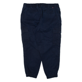 TOMMY HILFIGER Cargo Womens Trousers Blue Regular Tapered W35 L24