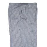 Pinstripe Mens Trousers Grey Regular Tapered W38 L28