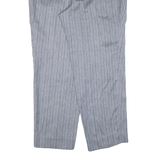 Pinstripe Mens Trousers Grey Regular Tapered W38 L28