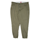 LEVI'S Chino Jogger Mens Trousers Green Regular Tapered W38 L27