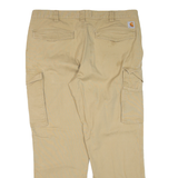 CARHARTT Cargo Workwear Mens Trousers Beige Relaxed Straight W38 L30