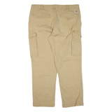 CARHARTT Cargo Workwear Mens Trousers Beige Relaxed Straight W38 L30