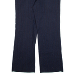 Pinstripe Mens Trousers Blue Regular Straight W32 L29