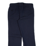 Pinstripe Mens Trousers Blue Regular Straight W32 L29