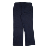 Pinstripe Mens Trousers Blue Regular Straight W32 L29