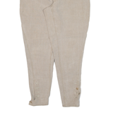BERNSUMON Womens Trousers Beige Slim Tapered Linen W30 L28