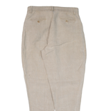 BERNSUMON Womens Trousers Beige Slim Tapered Linen W30 L28