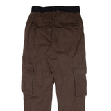 EUGEN LORDS Cargo Womens Trousers Brown Regular Straight W29 L29