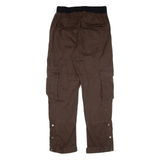 EUGEN LORDS Cargo Womens Trousers Brown Regular Straight W29 L29