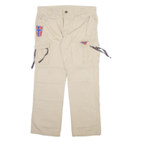 NEBULUS Cargo Mens Trousers Cream Regular Straight W34 L28