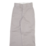 DICKIES Workwear Womens Trousers Grey Regular Straight W24 L28
