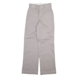 DICKIES Workwear Womens Trousers Grey Regular Straight W24 L28