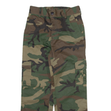 Camo Cargo Mens Trousers Green Regular Straight W27 L26