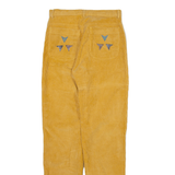 Womens Corduroy Trousers Orange Slim Straight W26 L32