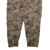 FSBN Camo Cargo Mens Trousers Brown Regular Tapered W32 L23