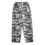 Camo Cargo Mens Trousers Grey Relaxed Straight W26 L28