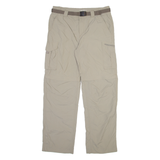 COLUMBIA Detachable Legs Mens Trousers Beige Regular Straight Nylon W31 L30