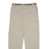 COLUMBIA Detachable Legs Mens Trousers Beige Regular Straight Nylon W31 L30