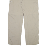 COLUMBIA Detachable Legs Mens Trousers Beige Regular Straight Nylon W31 L30