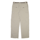 COLUMBIA Detachable Legs Mens Trousers Beige Regular Straight Nylon W31 L30