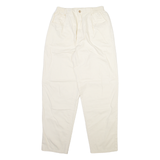SPENGLER Womens Trousers Cream Relaxed Tapered W26 L29
