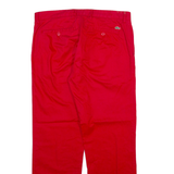 LACOSTE Mens Trousers Red Regular Straight W32 L28