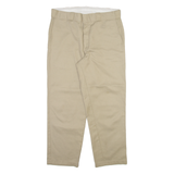DICKIES Mens Trousers Beige Regular Straight W34 L27