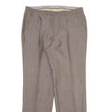Mens Trousers Brown Regular Straight W34 L31