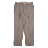 Mens Trousers Brown Regular Straight W34 L31